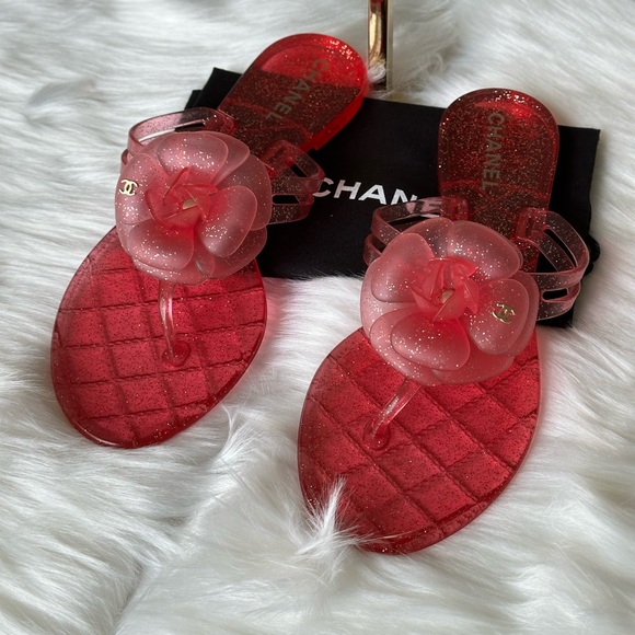 Auth Chanel Sandals 37 Never Use - Picture 16 of 16